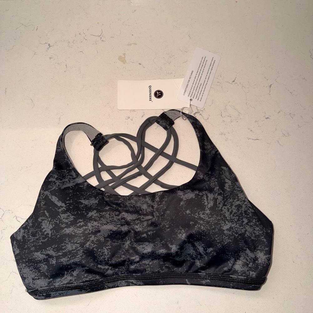 Charming Black and Gray Sports Bra